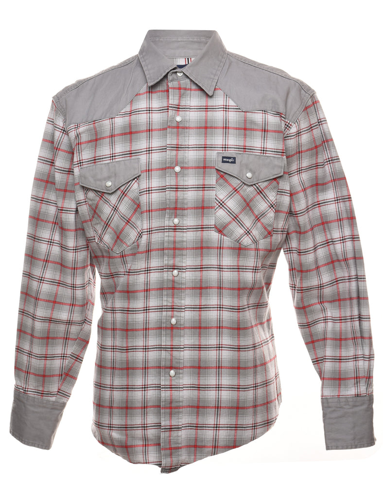 Wrangler Checked Western Denim Shirt - XL