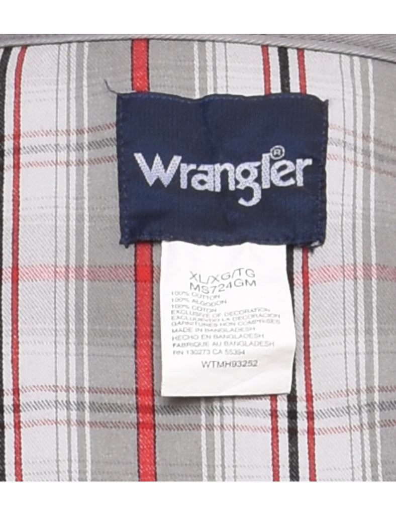 Wrangler Checked Western Denim Shirt - XL