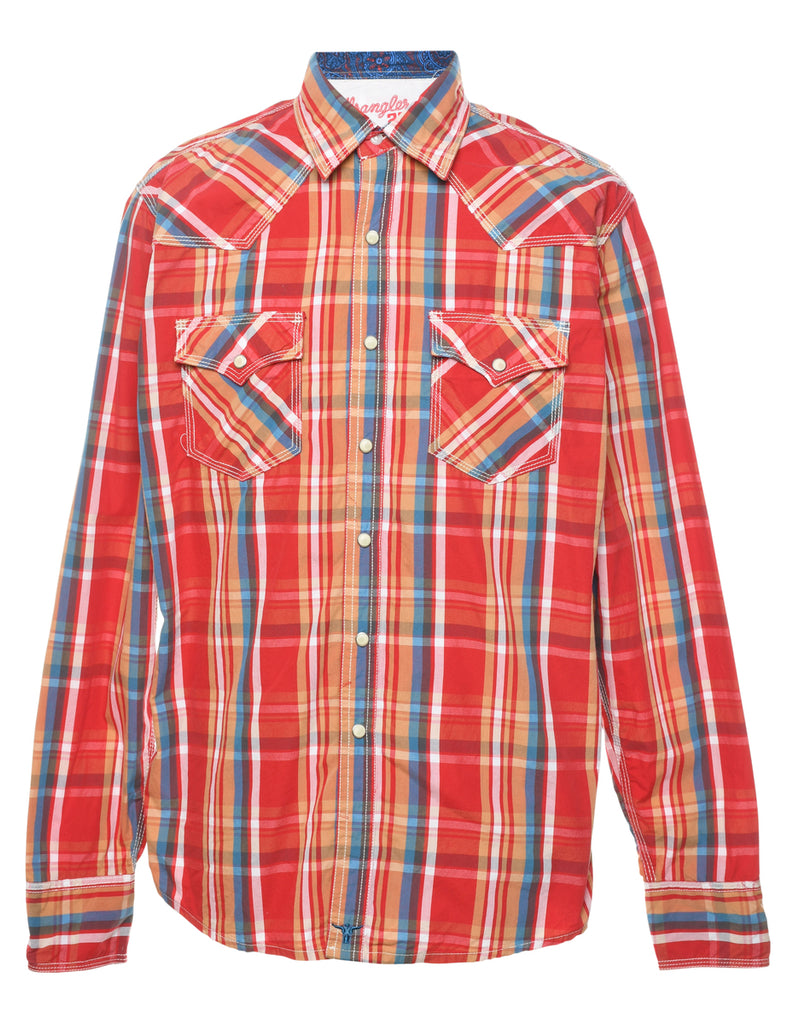 Wrangler Checked Western Shirt - M