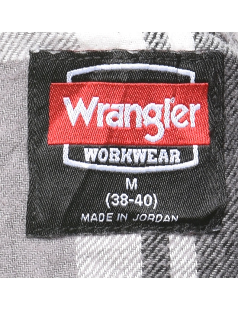 Wrangler Hooded Black & Grey Denim Shirt - M