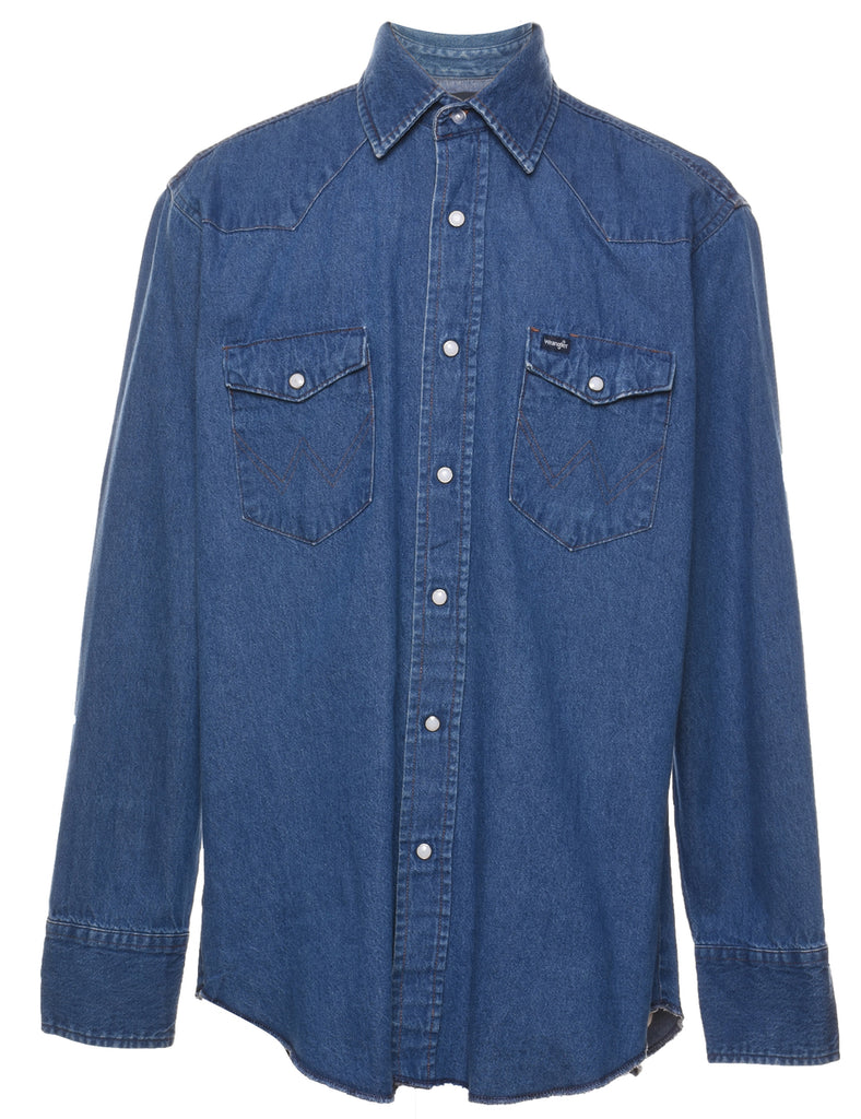 Wrangler Medium Wash Denim Shirt - M