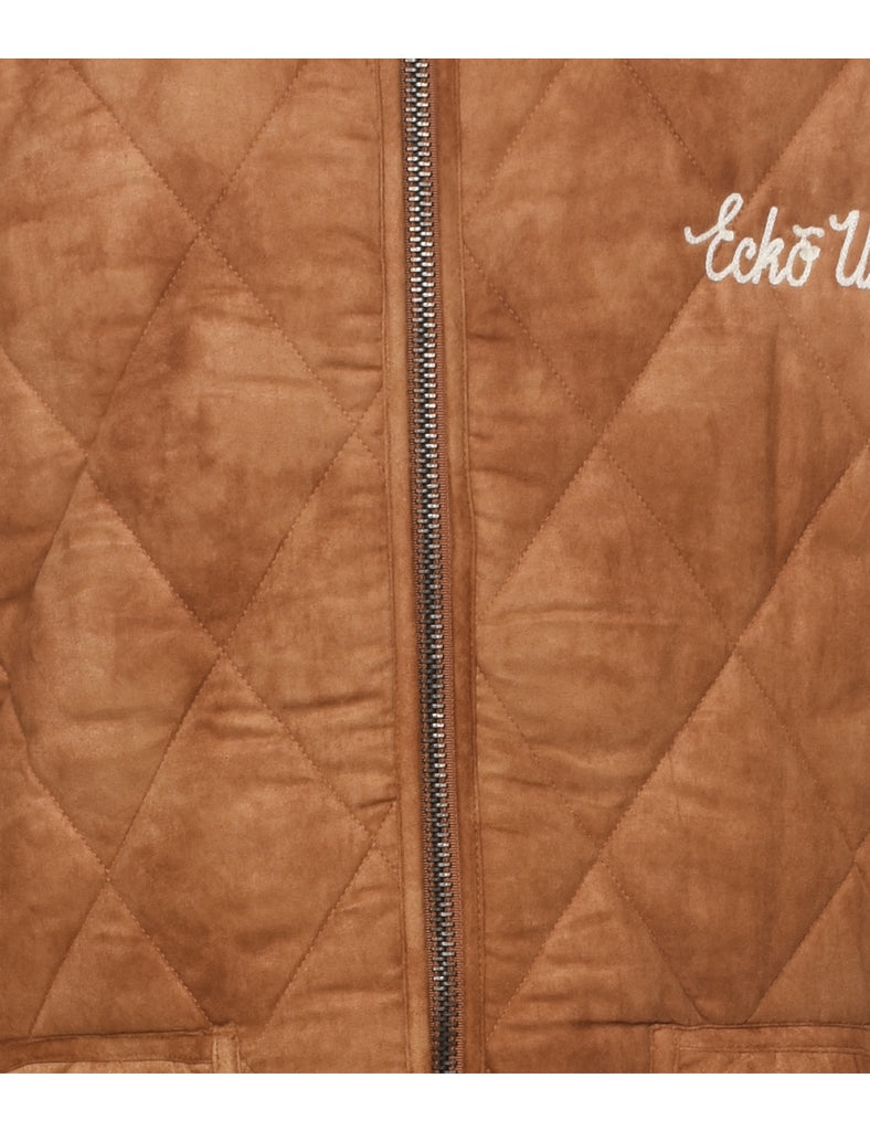 Y2K Quilted Bomber Jacket - XL