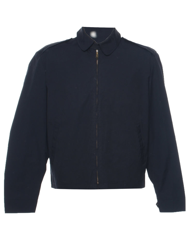 Zip Front Black Jacket - M