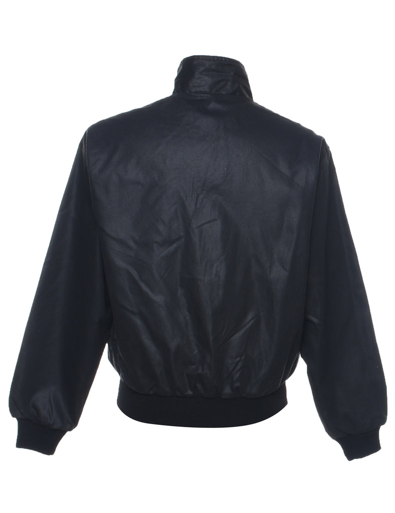 Zip Front Black Jacket - M