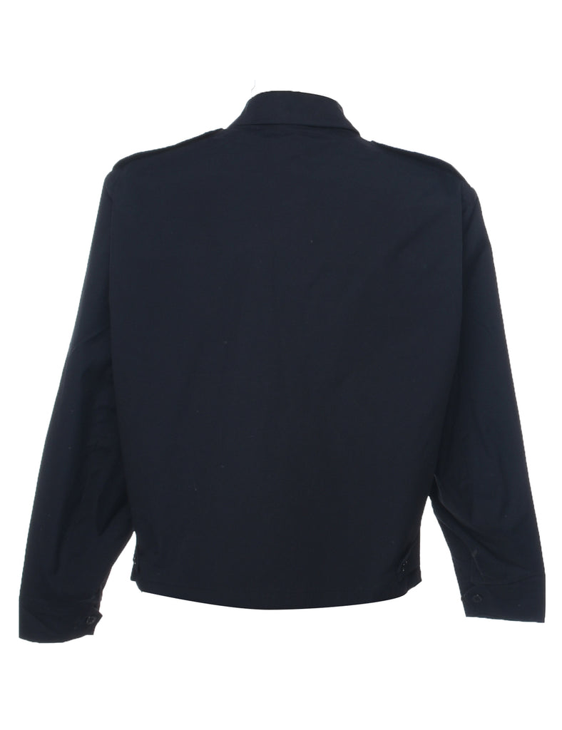 Zip Front Black Jacket - M