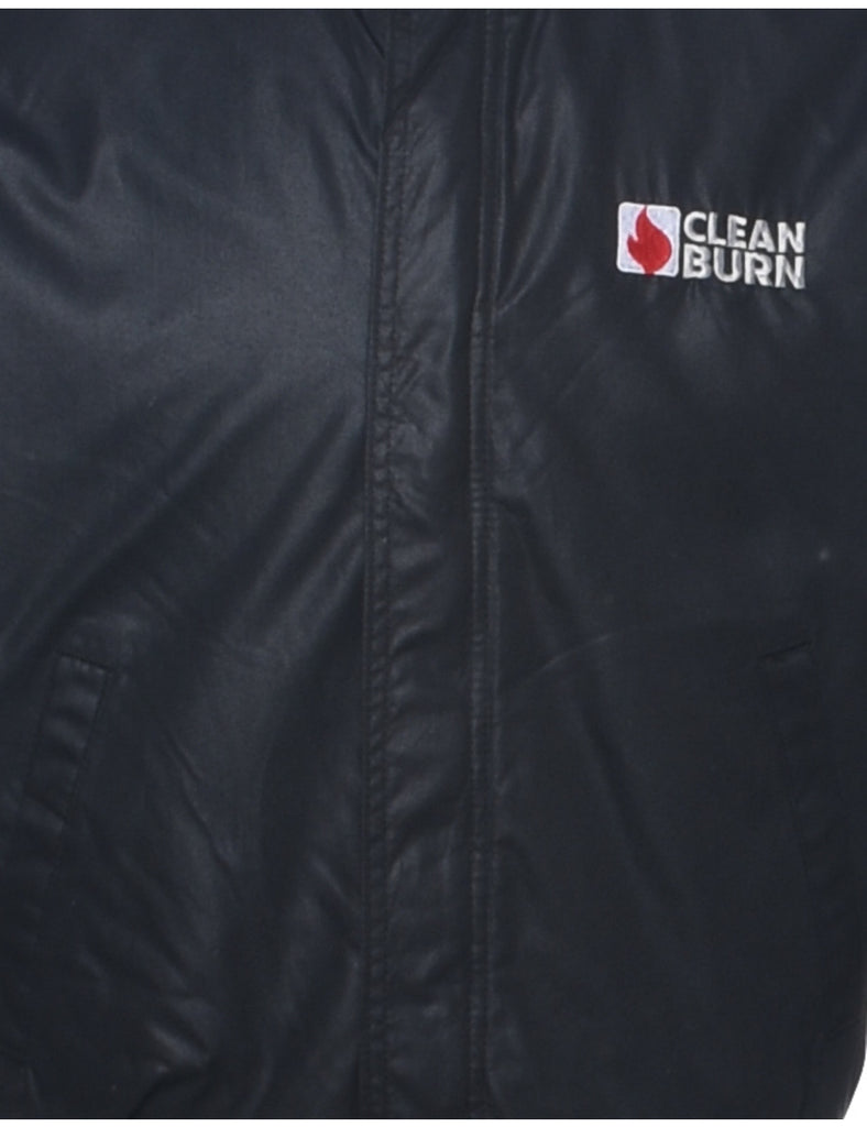 Zip Front Black Jacket - M