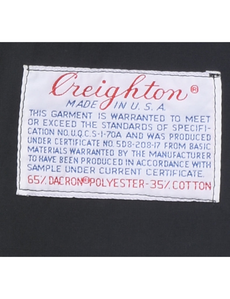 Zip Front Black Jacket - M