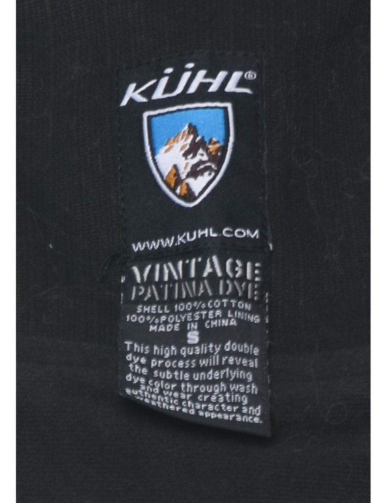 Zip Front Black Waistcoat - S