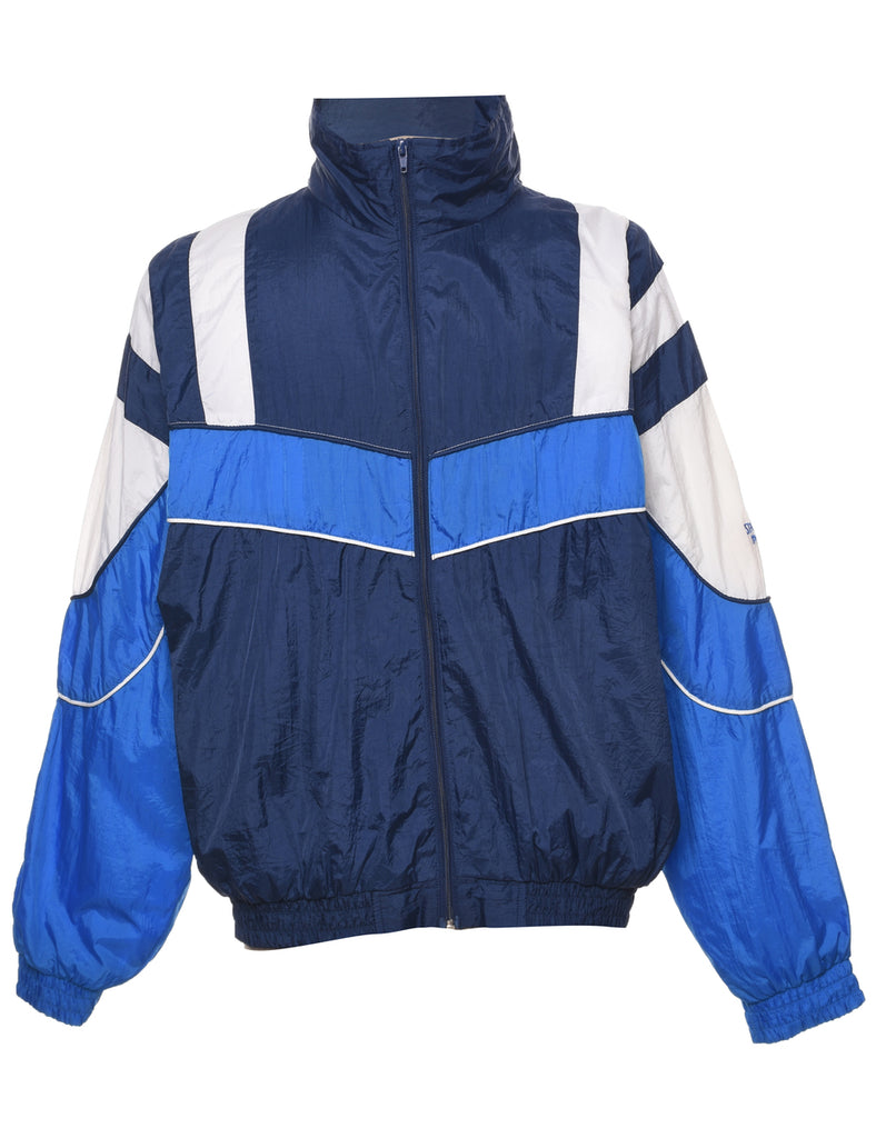 Zip Front Colour Block Nylon Jacket - XL