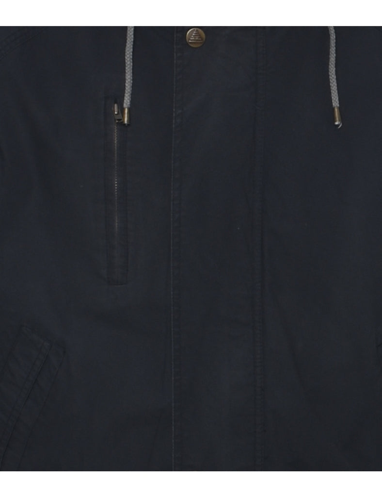 Zip Front Hooded Jacket - M