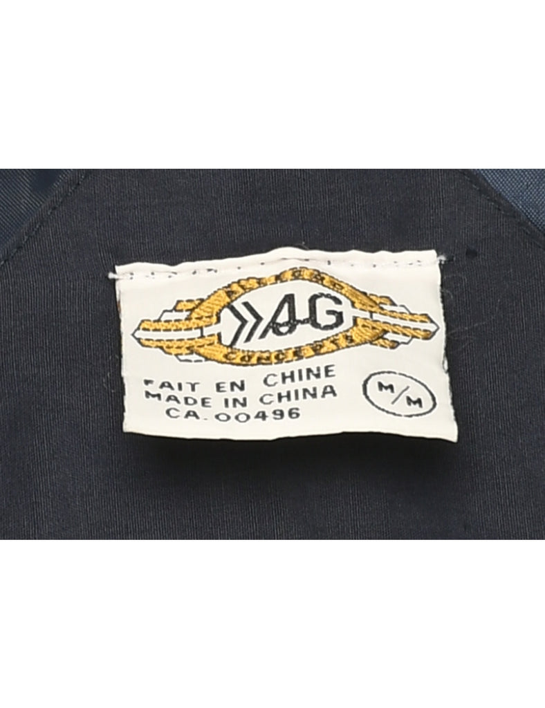 Zip Front Navy Jacket - M