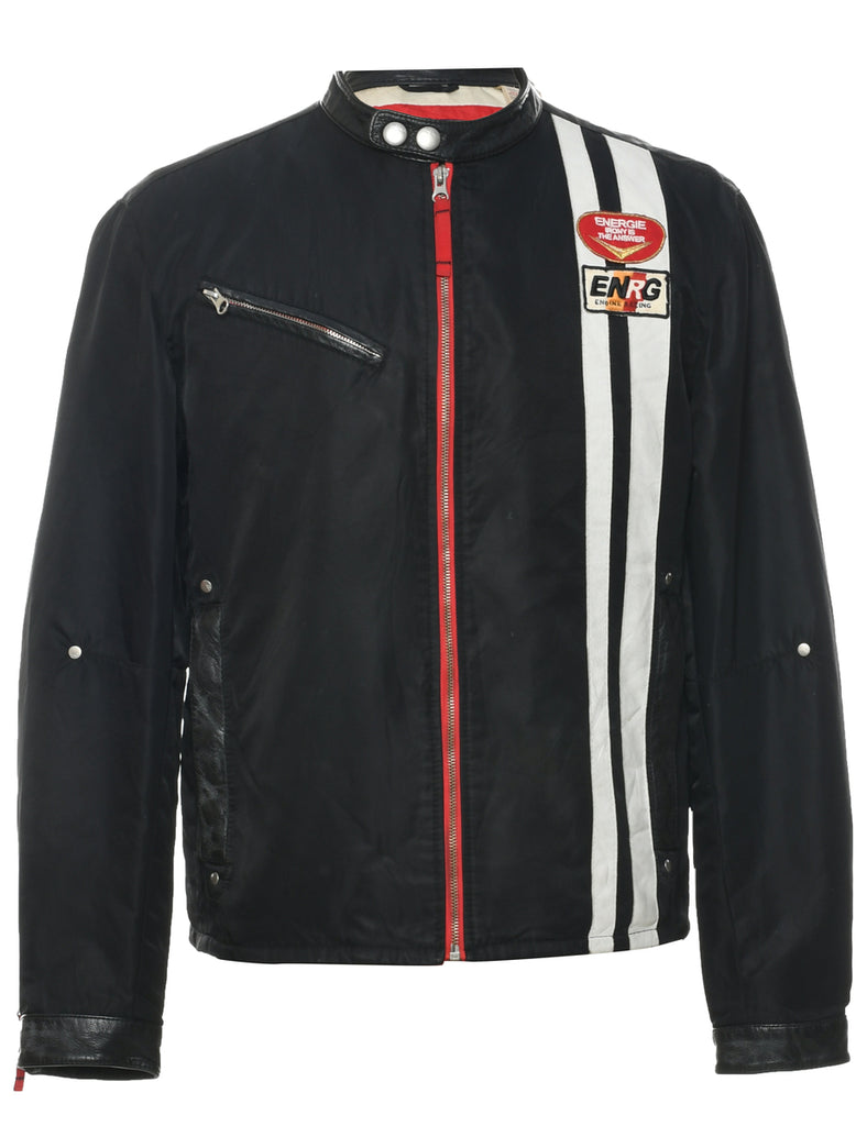 Zip Front Nylon Jacket - L