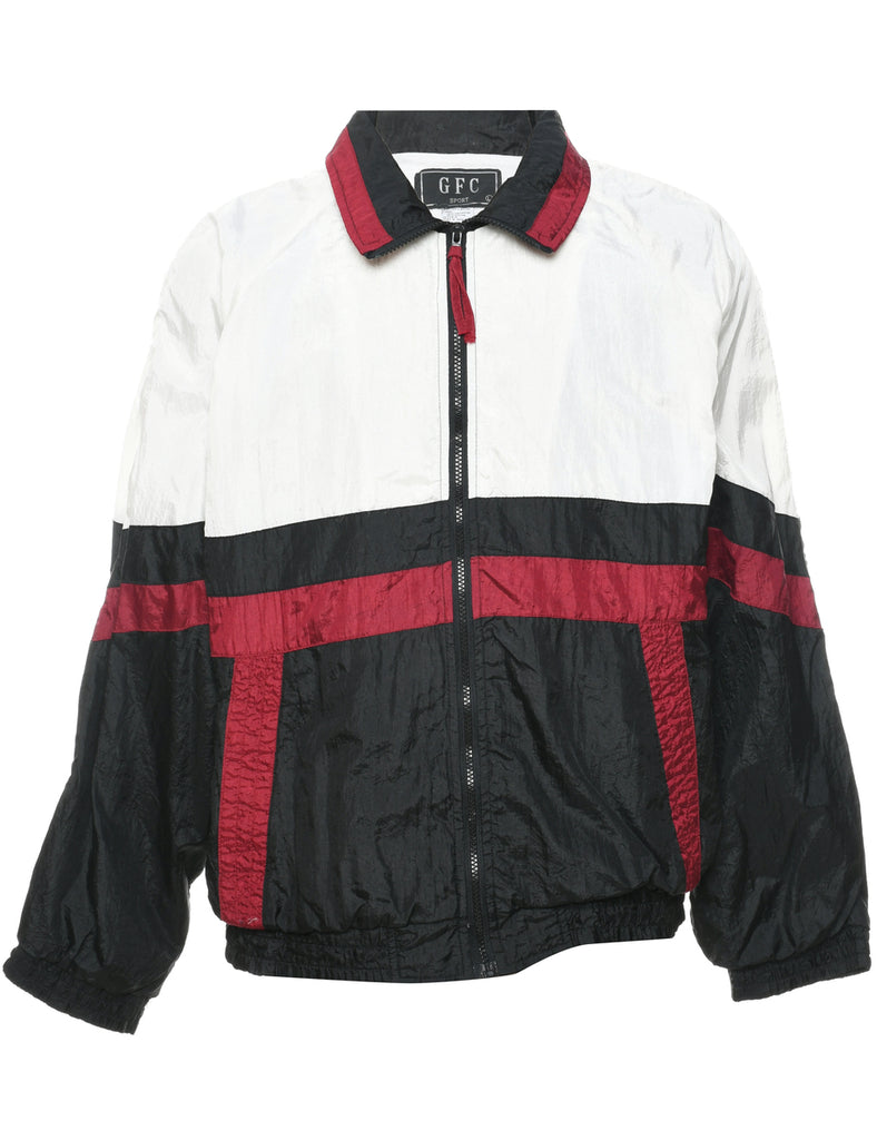 Zip Front Nylon Jacket - L