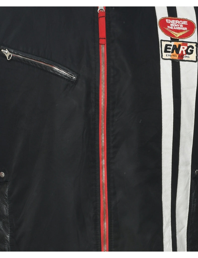 Zip Front Nylon Jacket - L