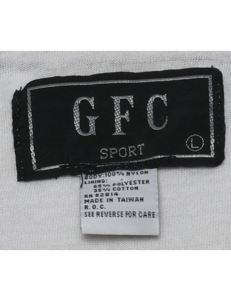 Zip Front Nylon Jacket - L