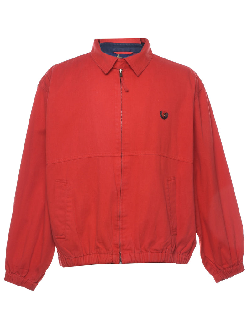 Zip Front Red Jacket - L