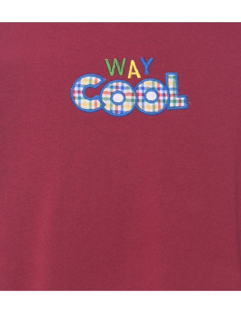 1990s Well Cool Embroidered Sweatshirt - XL