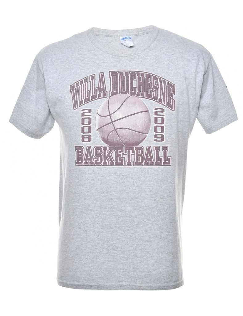 2000s Basketball Printed T-shirt - M