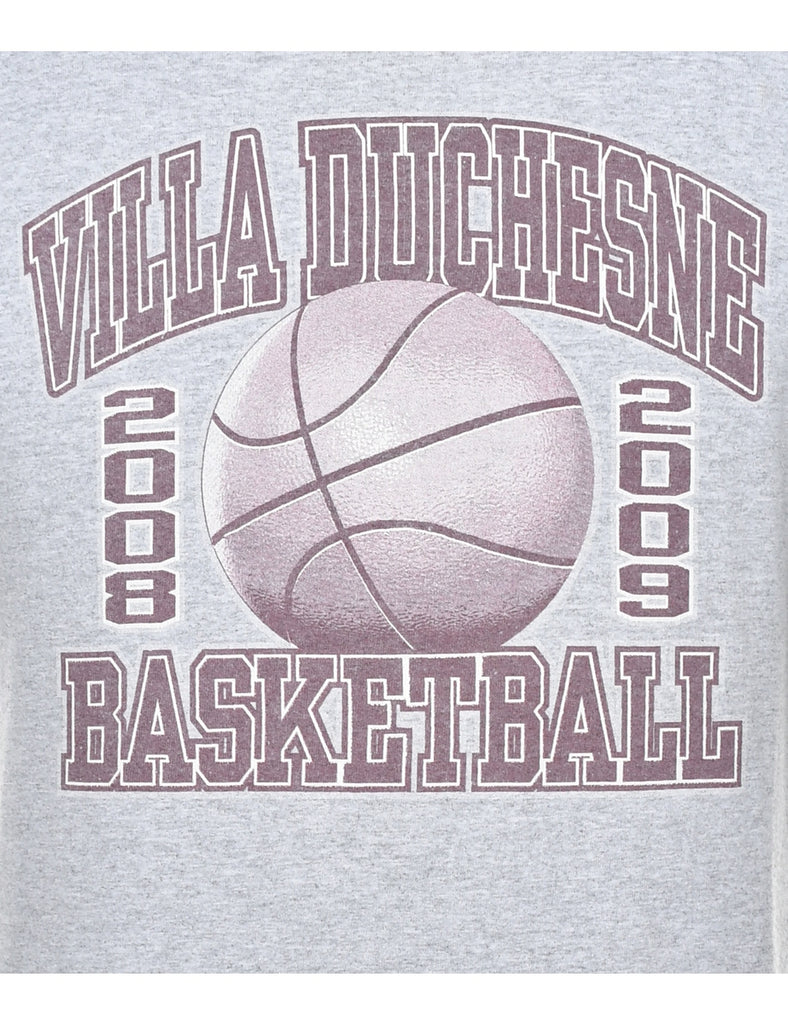 2000s Basketball Printed T-shirt - M