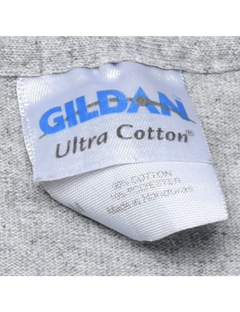 2000s Basketball Printed T-shirt - M