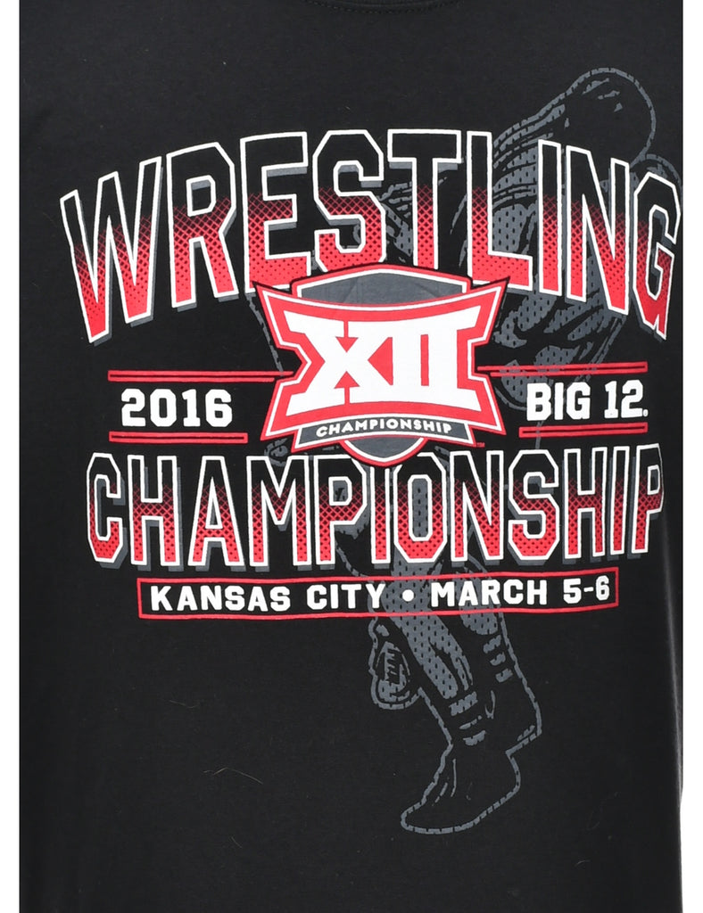 2000s Champion Printed T-shirt - L