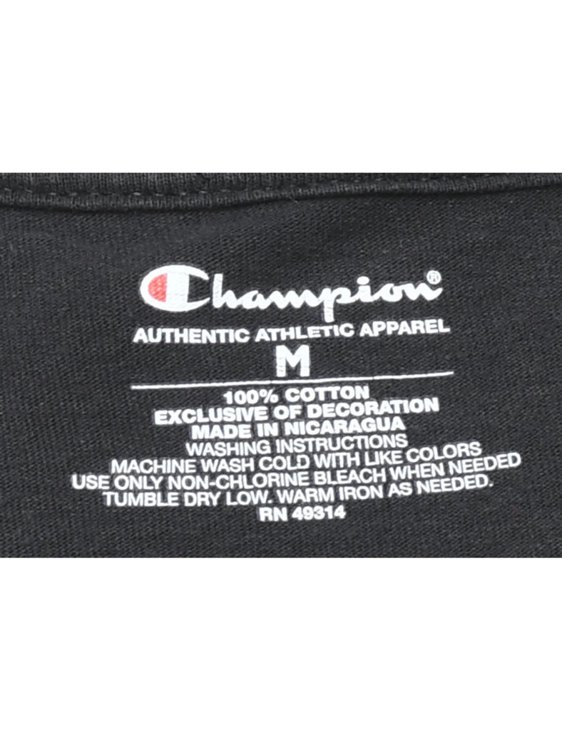 2000s Champion Printed T-shirt - L
