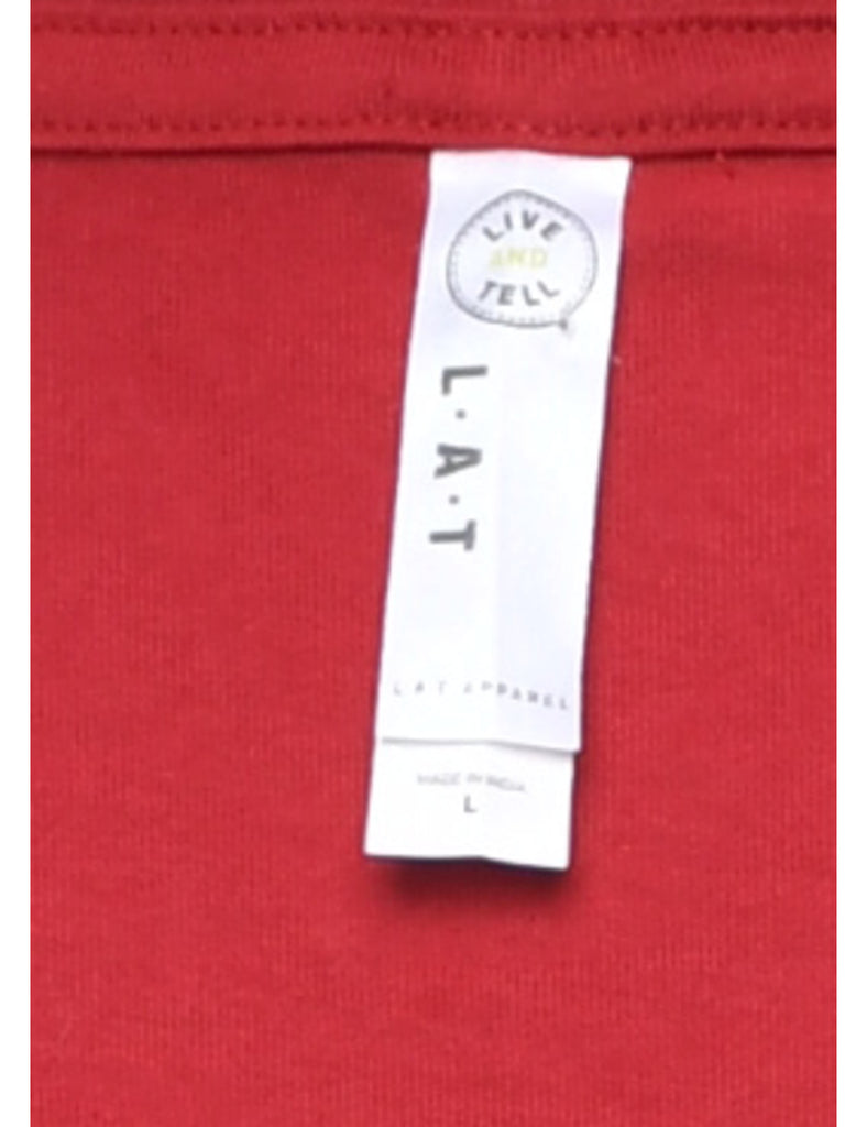 2000s Ice Hockey Printed T-shirt - L