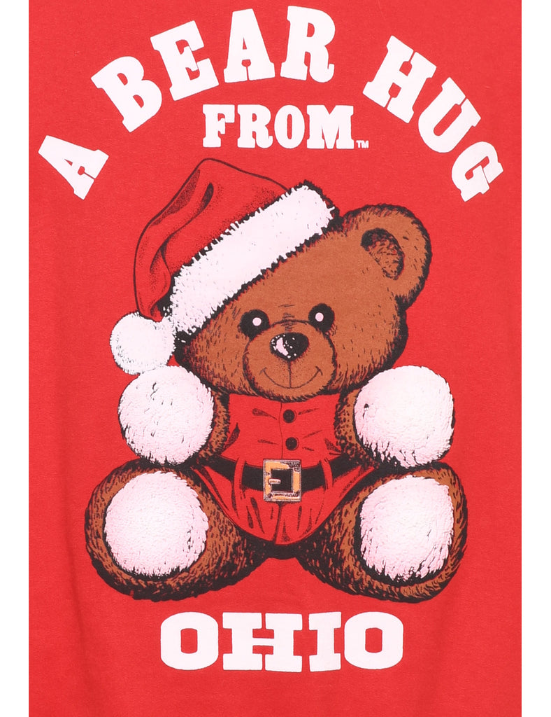 A Bear Hug From Ohio Christmas Sweatshirt - L