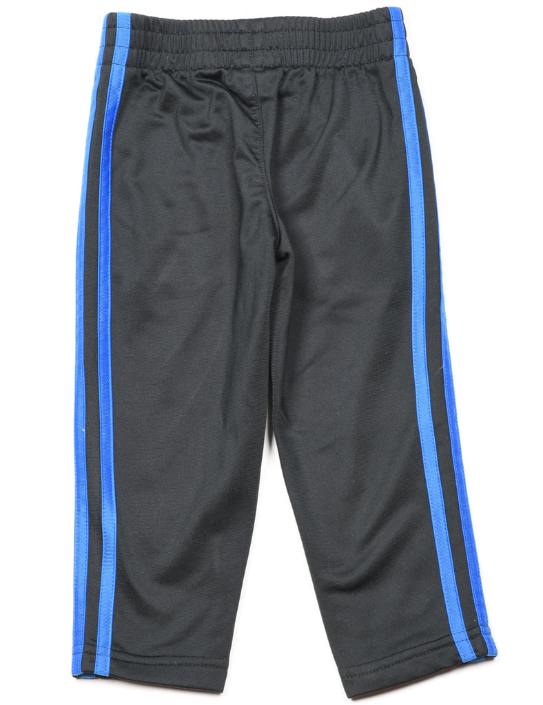 Adidas Black & Blue Track Pants - 2 YEARS
