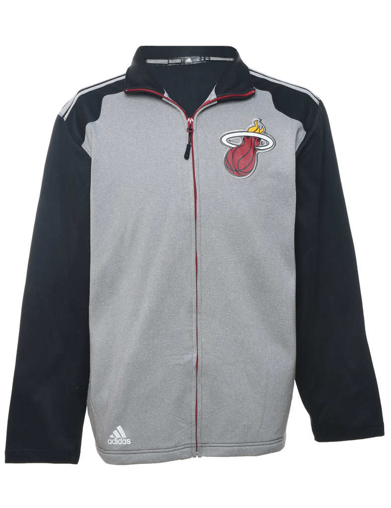 Adidas Black & Grey Embroiderd Track Top - M