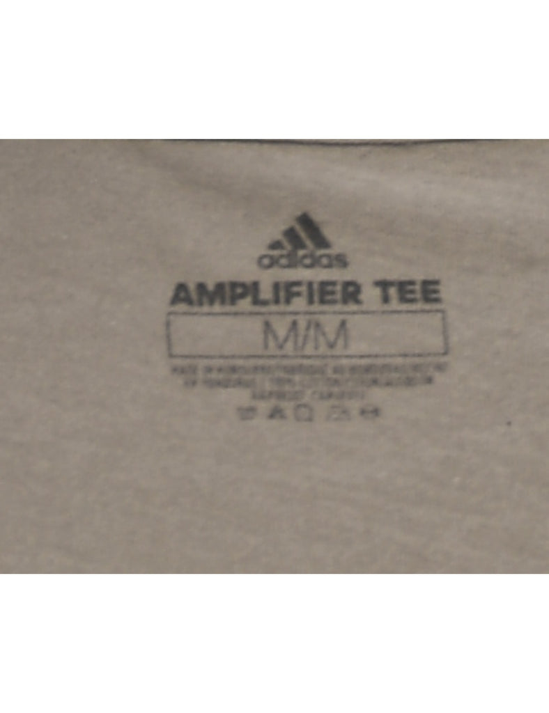 Adidas Black & Grey Long-Sleeve T-shirt - M