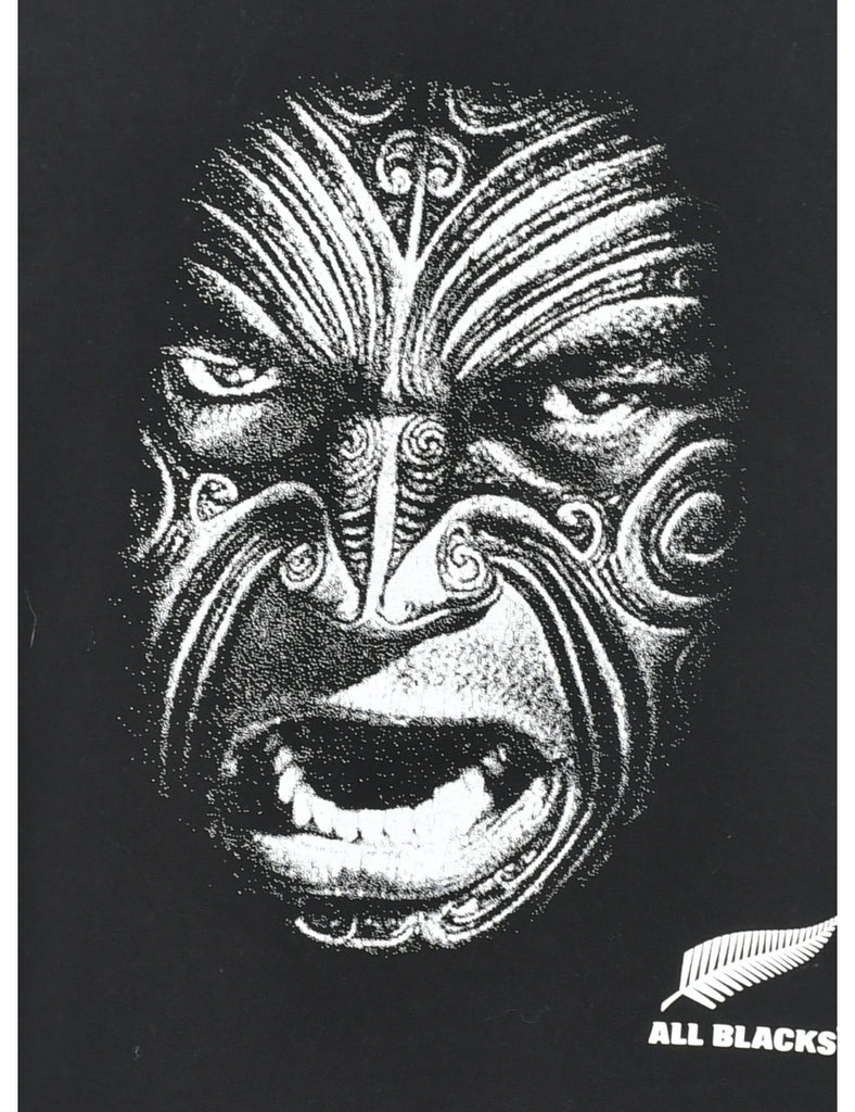 Adidas Black Printed T-shirt - M