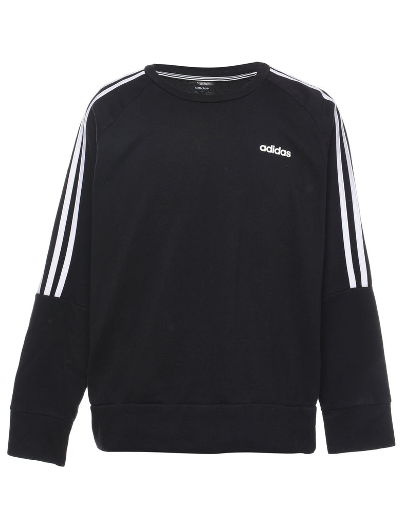Adidas Black & White Contrast Sweatshirt - L