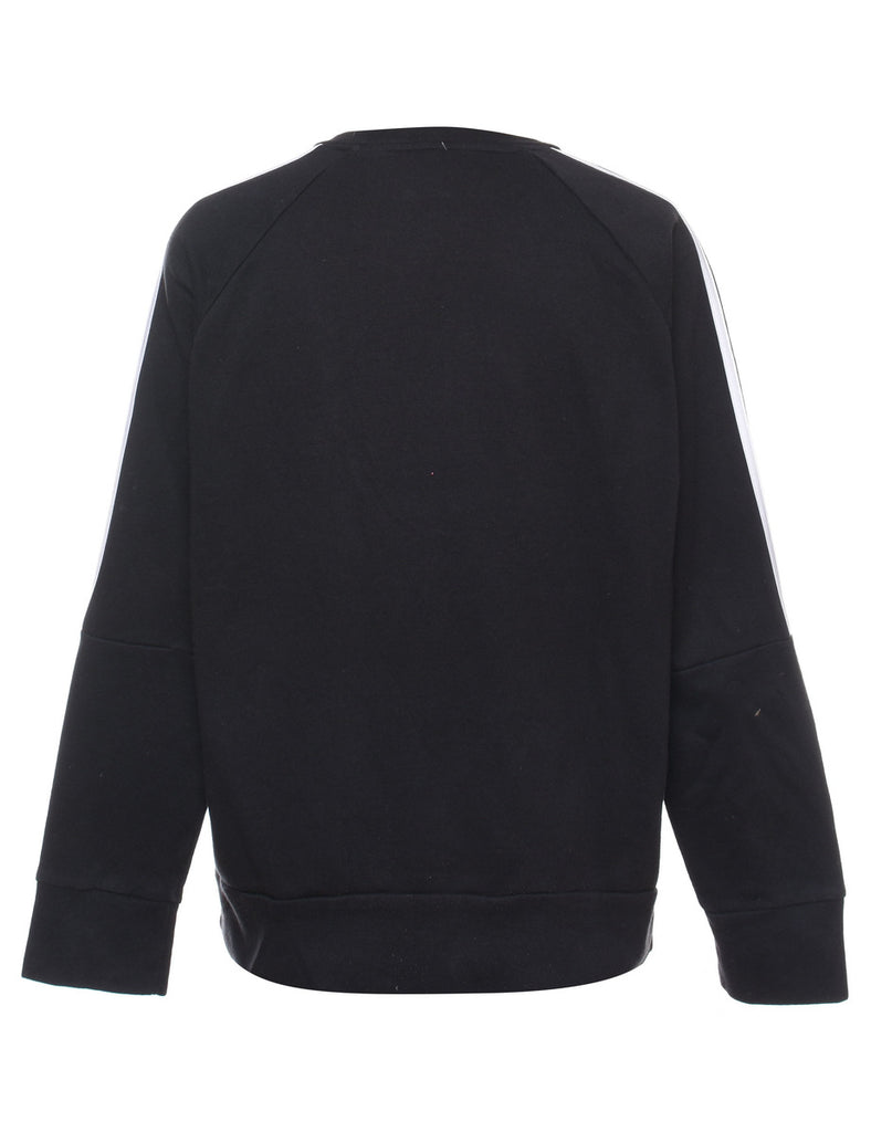 Adidas Black & White Contrast Sweatshirt - L