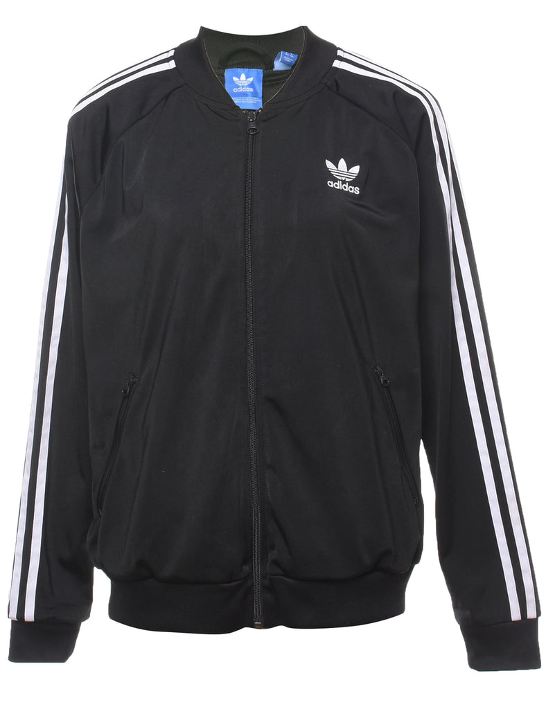 Adidas Black & White Contrast Track Top - L