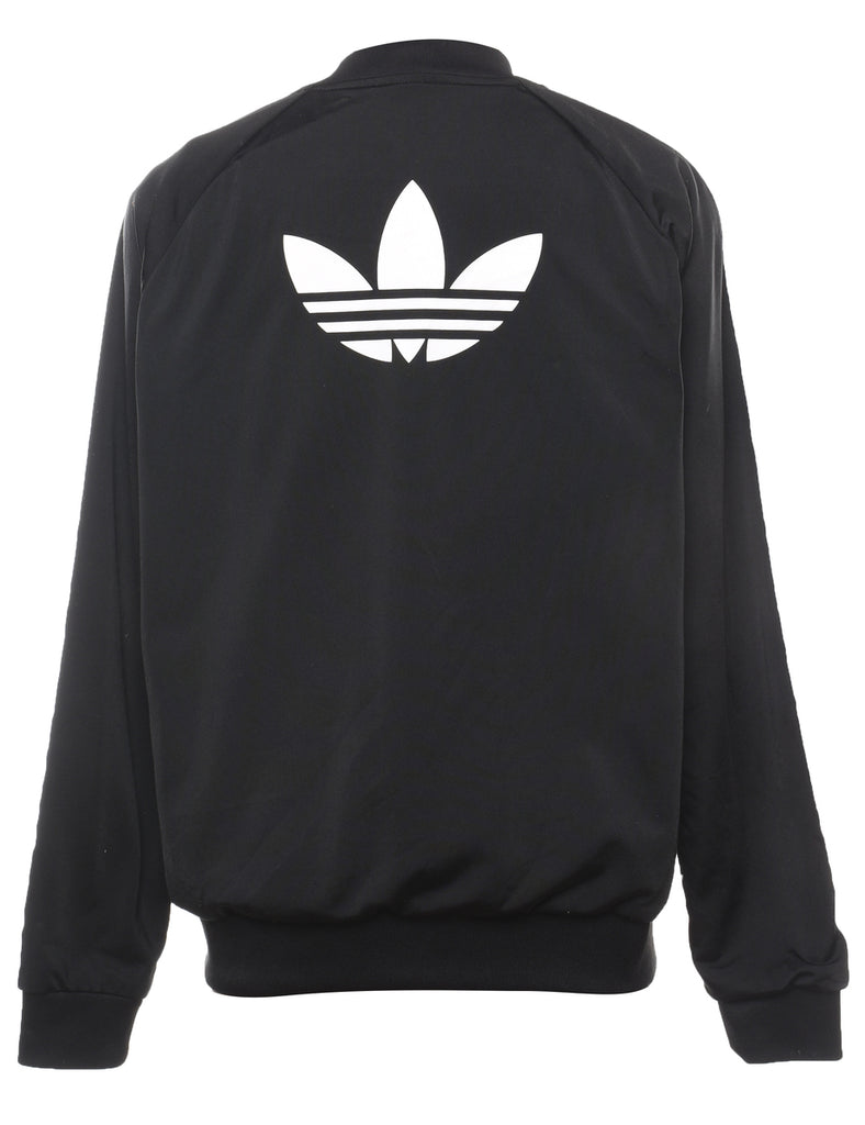 Adidas Black & White Contrast Track Top - L