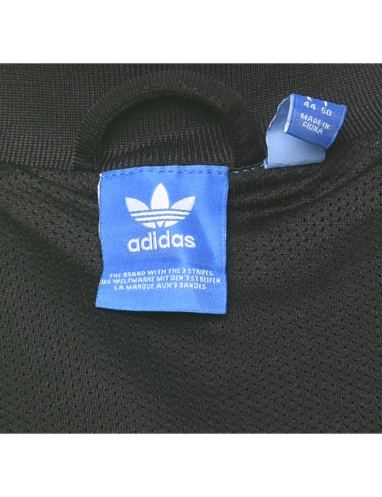 Adidas Black & White Contrast Track Top - L