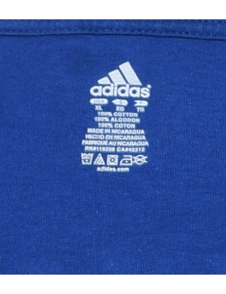 Adidas Blue & Orange NBA Sports T-shirt - XL