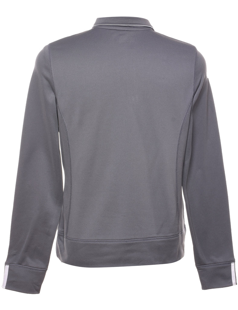 Adidas Grey & White Embroidered Sweatshirt - L