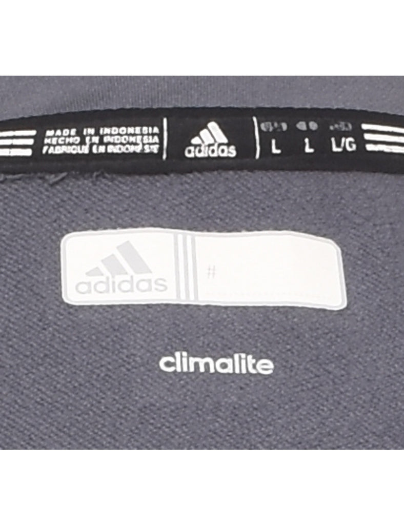 Adidas Grey & White Embroidered Sweatshirt - L