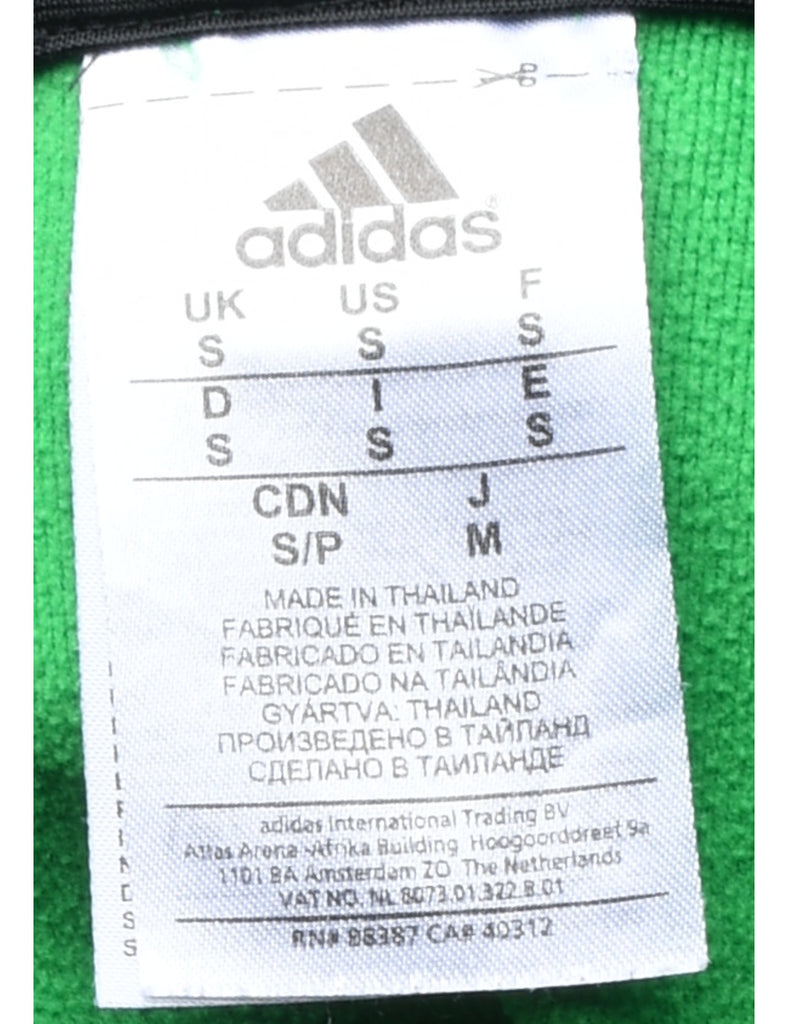 Adidas Hooded Green & Black Sweatshirt - S