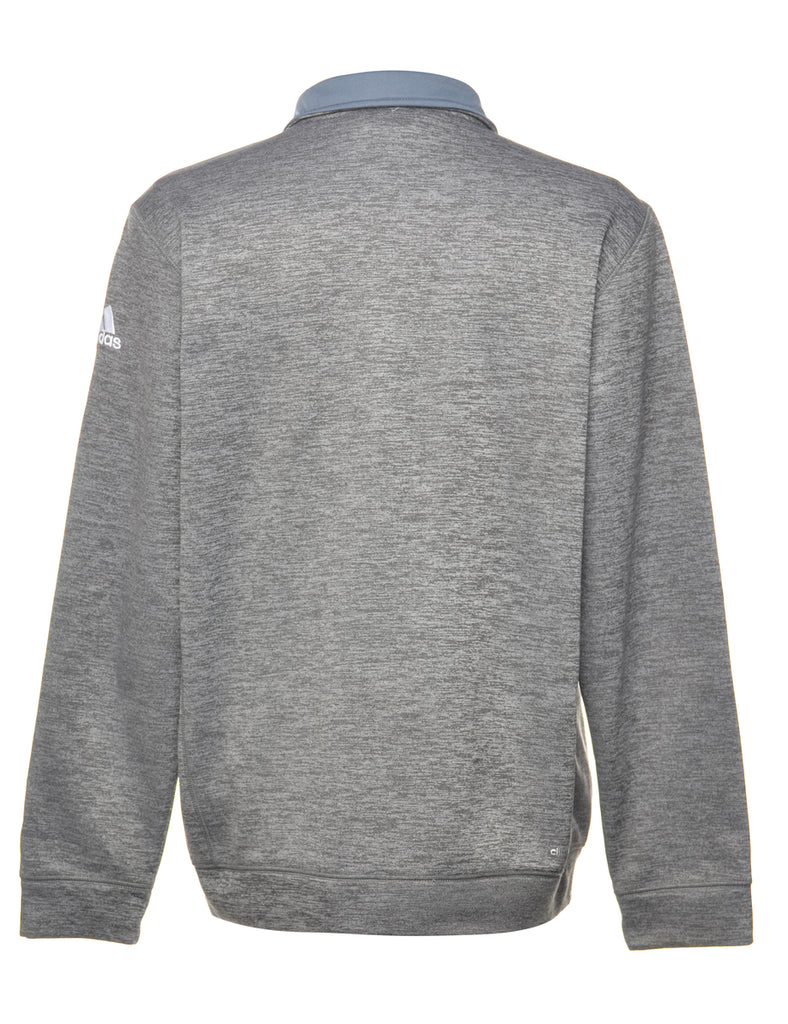 Adidas Marl Grey Plain Sweatshirt - L