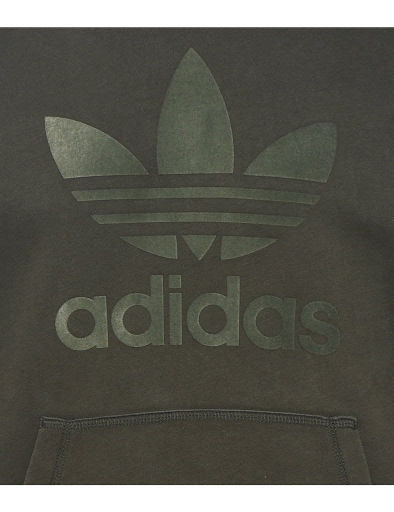 Adidas Printed Green Hoodie - M