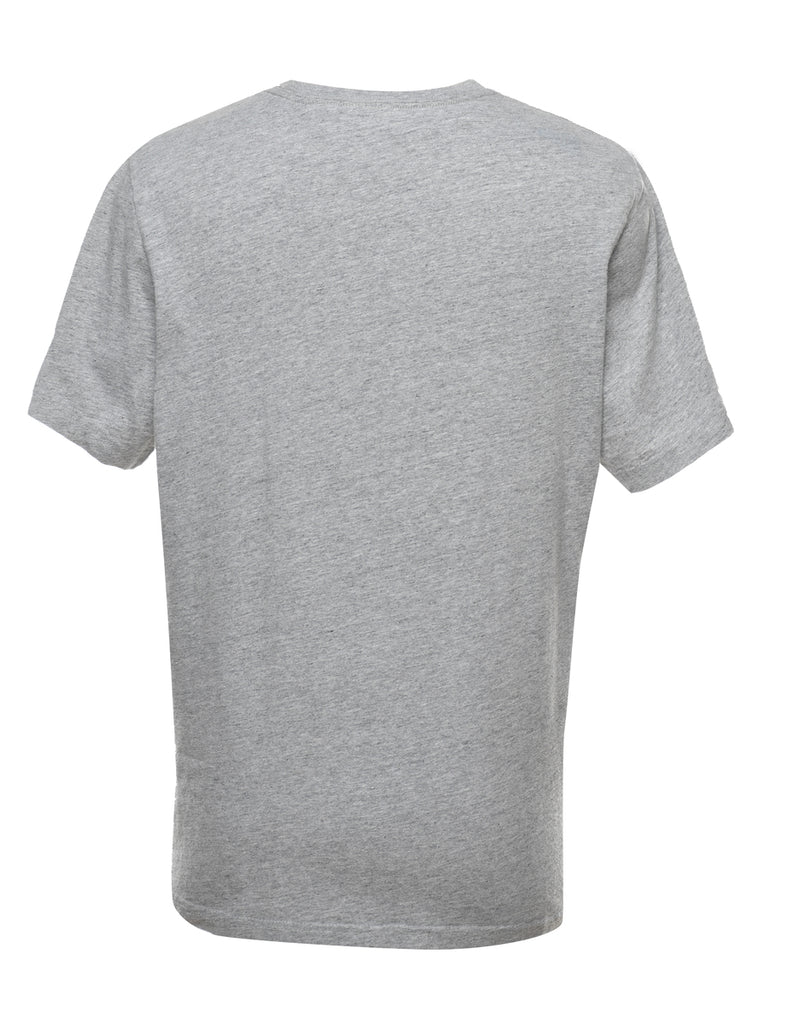 Adidas Printed Grey & White T-shirt - M