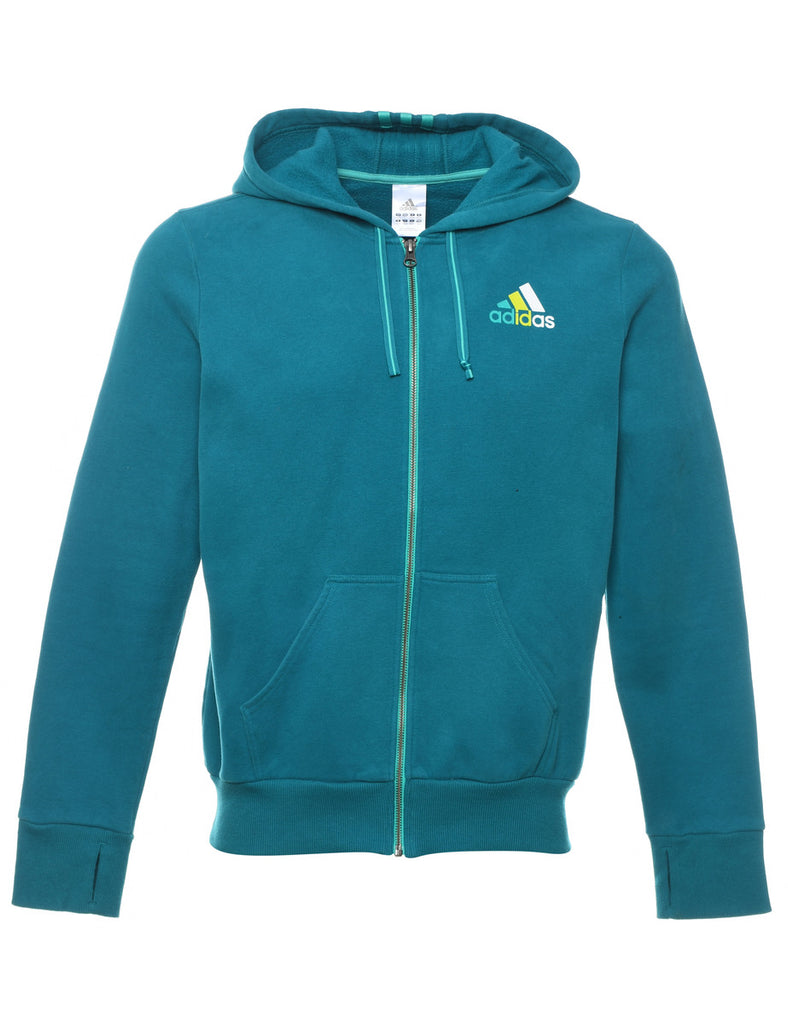 Adidas Turquoise Hooded Sweatshirt  - L