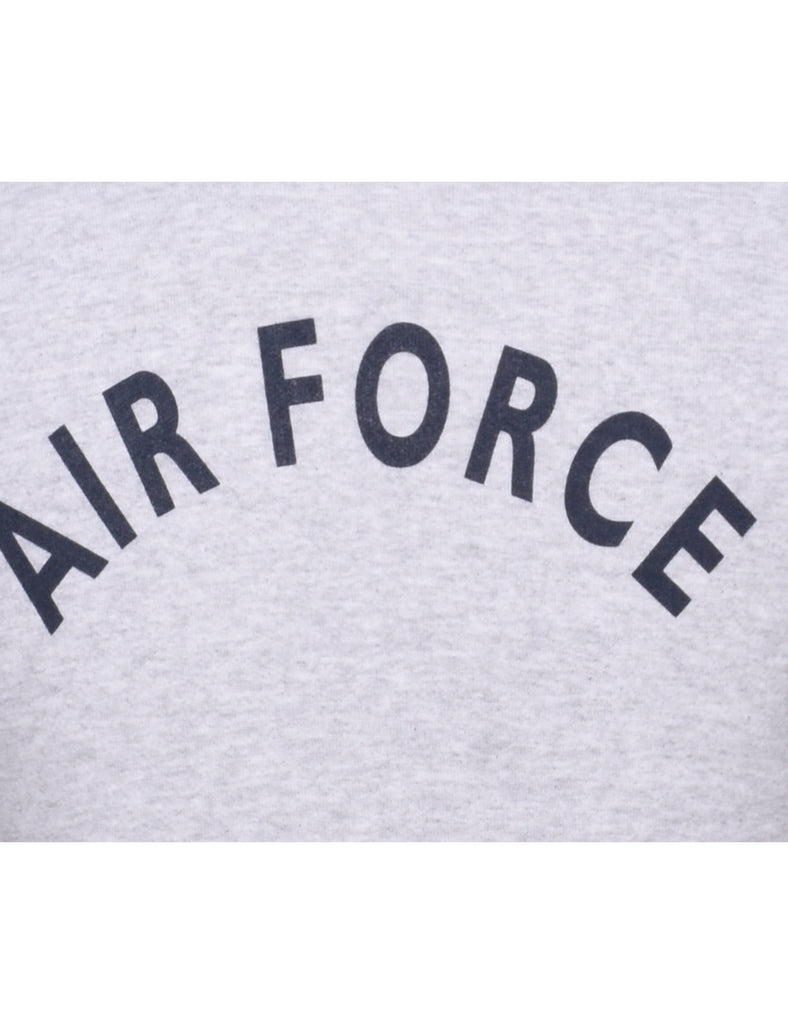 Air Force Printed Marl Grey Sweatshirt - S