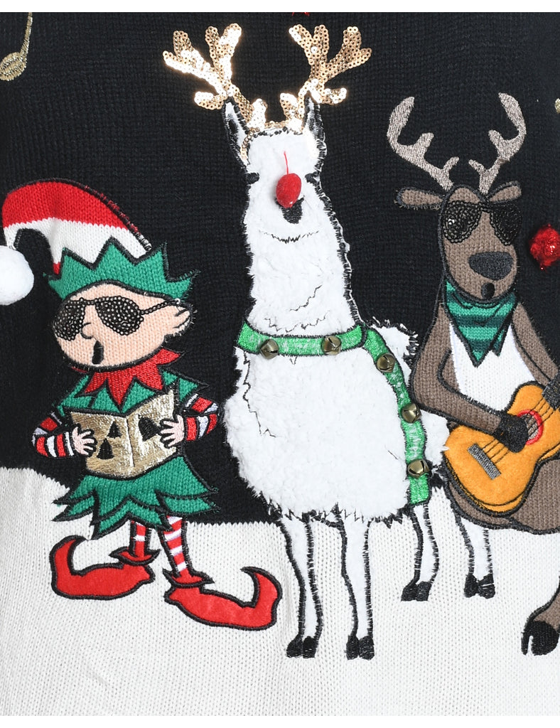 Animal Design Christmas Jumper - L