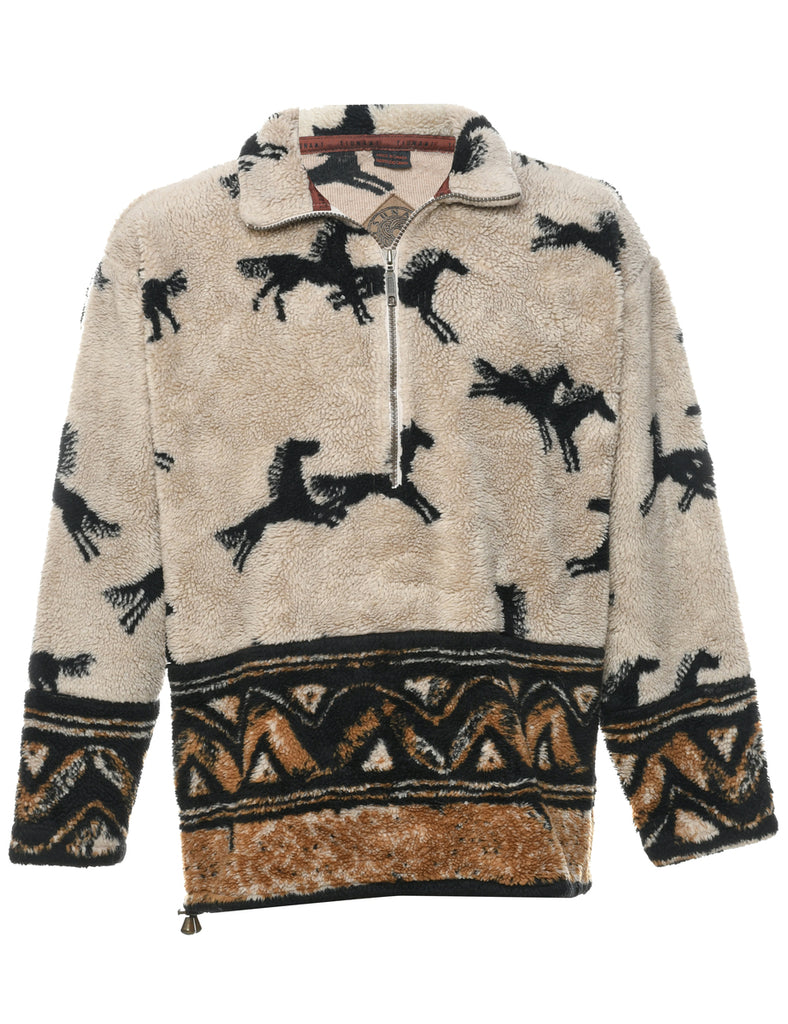 Animal Print Fleece - M