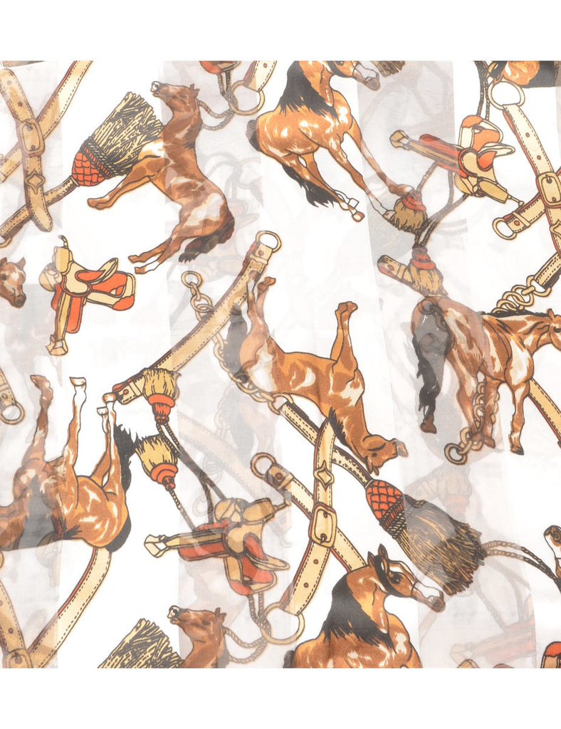 Animal Print Scarf - M