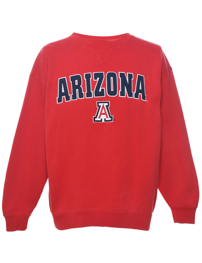 Arizona Embroidered Red Sweatshirt - L